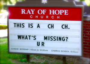 Church Sign copy